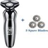 Electric Razor for Men, Dry Wet Waterproof Rotary Facial Shaver, Portable Face Shaver Cordless Travel USB Rechargeable with Nose Hair Trimmer,Facial Cleansing Brush, Precision Trimmers for Husb view 4