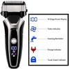 Lsrwhnyy Men's Shaver, USB Rechargeable Electric Shaver Stainless Steel Shaving Machine for Men 3D Triple Floating Blade Razor Shaver Barber Electric view 3