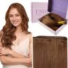 Fshine Genius Weft Human Hair Extensions Copper Genius Weft Auburn Sew in Extensions Real Human Bundle Remy 20 Inch 60g view 1