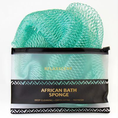 African Net Sponge Authentic - Real African Exfoliating Sponge with Knots - African Net Washcloths for Body Scrubber Exfoliator - Back Scrub for Shower