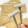 Disposable Shave Kit for Men &Women - 50 Pcs Wheat Straw Razors and Cream Bulk, Individually Wrapped Portable Toiletries Amenities for Hotel, Airbnb, Homeless, Shelter, Charity, Camping and Travel view 2