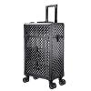 Makeup Train Case Beauty Trolley Case, Rolling Makeup Case Professional Makeup Train Case Makeup Artist Travel Organizer, Cosmetic Case with 4 Wheels, Travel Makeup Case Cosmetic Organizer Storage Dr view 1