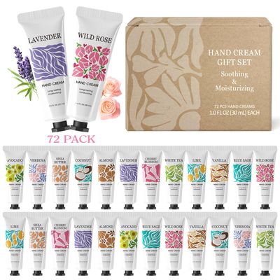 72 Pack Hand Cream Bulk Gifts for Women, Hand Lotion Travel Size Moisturizing Lotion for Dry Hands, Thank You Gifts Bulk EmployeeBridesmaid Gifts Bachelorette Party Favors, Graduation Gifts for Girls