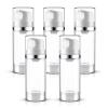 Cosywell Airless Pump Dispenser Bottles 5 Pack 3.4oz/100ml Empty Moisturizer Pump Dispenser Airless Cosmetic Pump Container Travel Pump Bottles for Toiletries Shampoo Lotion view 1