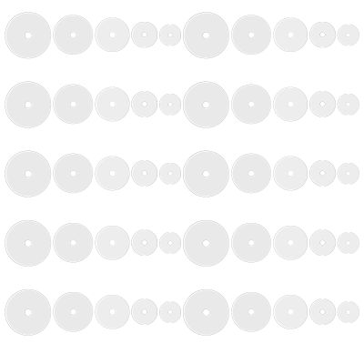 50Pcs Clear Piercing Disc for Piercing Bump Silicone Healing Non Pull Piercing Discs Pressure Silicone Earrings Clear Disc Pads for Keloids Healing Pad Belly Button Piercing Kit, 3mm/5mm/7mm/9mm/12mm