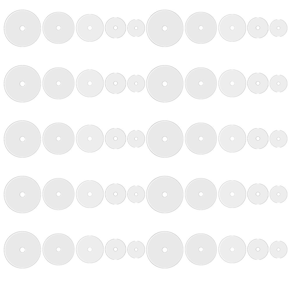 50Pcs Clear Piercing Disc for Piercing Bump Silicone Healing Non Pull Piercing Discs Pressure Silicone Earrings Clear Disc Pads for Keloids Healing Pad Belly Button Piercing Kit, 3mm/5mm/7mm/9mm/12mm