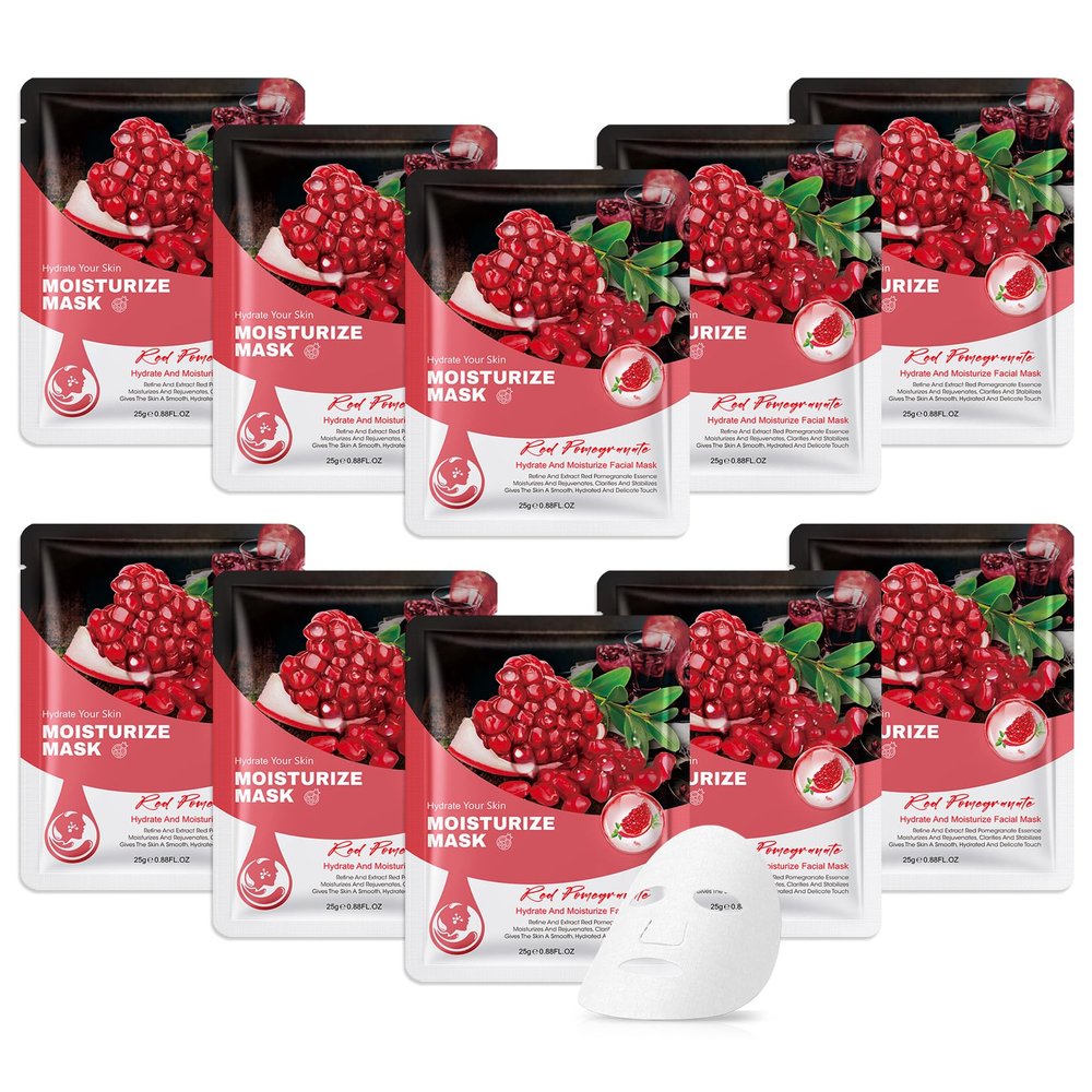 10 Pack Variety Facial Sheet Masks Skin Care Set, Hydrating Bulk Sheet Face Masks Skincare Gifts Set for Women Men, Long Lasting Moisturizing Face Mask Skincare for All Skin TypeC10)