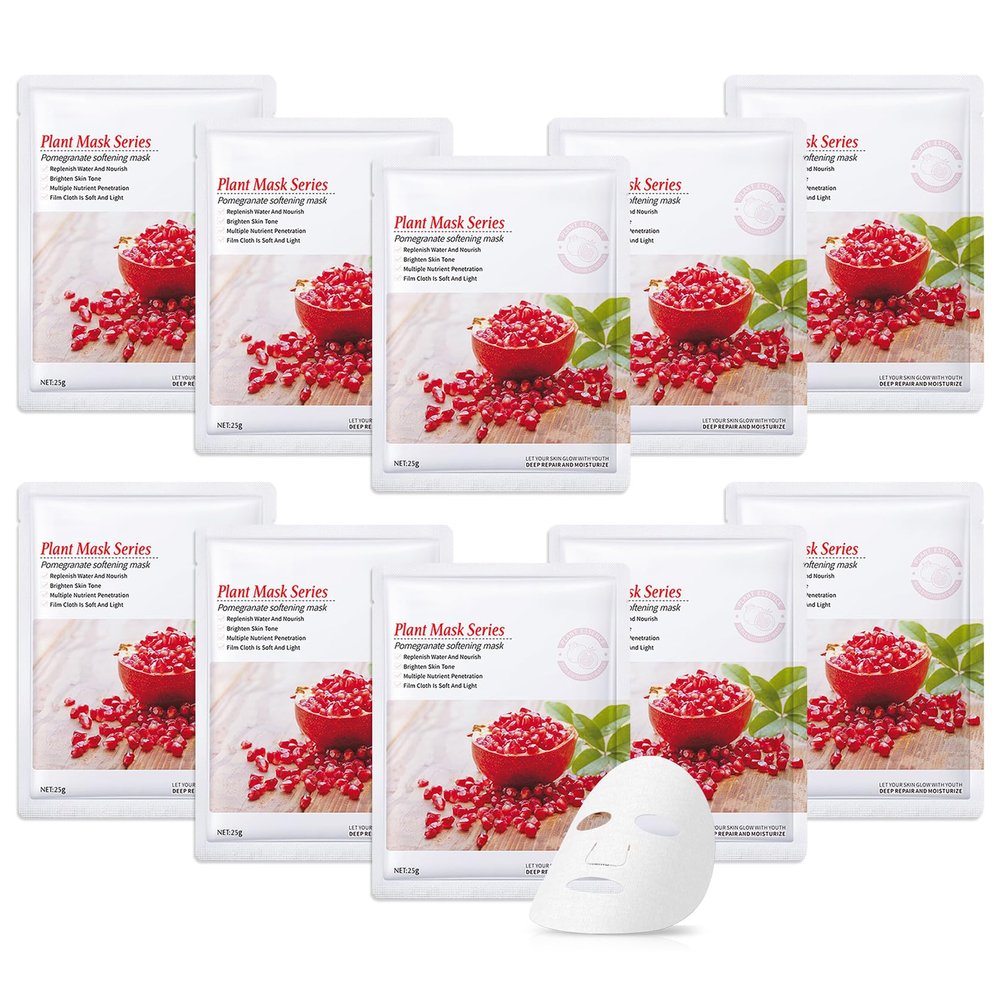 10 Pack Variety Facial Sheet Masks Skin Care Set, Hydrating Bulk Sheet Face Masks Skincare Gifts Set for Women Men, Long Lasting Moisturizing Face Mask Skincare for All Skin TypeB6)