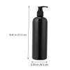 LABRIMP 4pcs Portable Lotion Pump Bottles Empty Shampoo Dispenser Black White for Home Travel and Office Convenient Leak-Resistant Reusable view 2