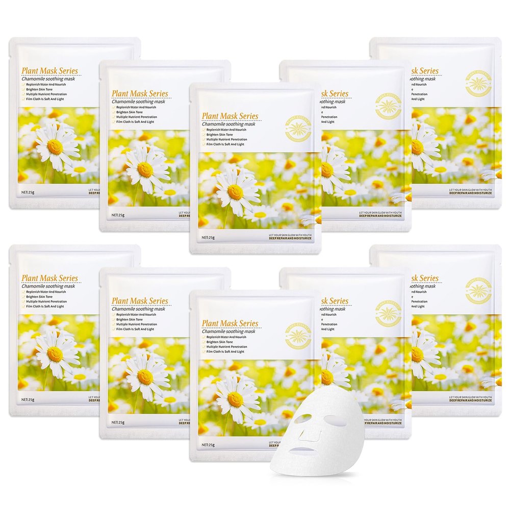 10 Pack Variety Facial Sheet Masks Skin Care Set, Hydrating Bulk Sheet Face Masks Skincare Gifts Set for Women Men, Long Lasting Moisturizing Face Mask Skincare for All Skin TypeB8)