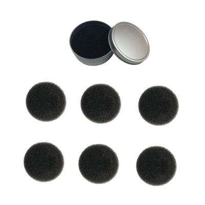 LALADEFIEE 1set Makeup Brush Cleaning Sponge Quick Drying Includes Compact Cleaning Box and Replacement Cotton Pads Efficient Brush Cleaner for All Makeup Types