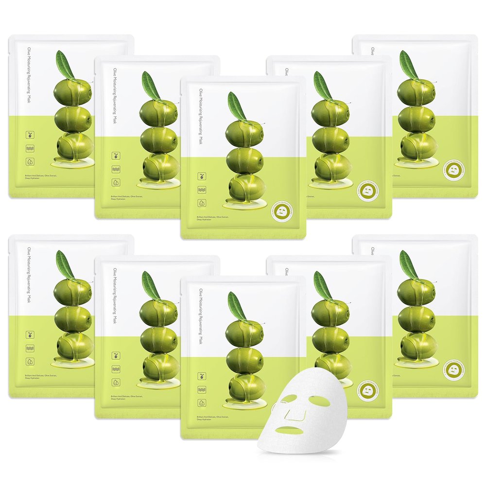 10 Pack Variety Facial Sheet Masks Skin Care Set, Hydrating Bulk Sheet Face Masks Skincare Gifts Set for Women Men, Long Lasting Moisturizing Face Mask Skincare for All Skin TypeB1)