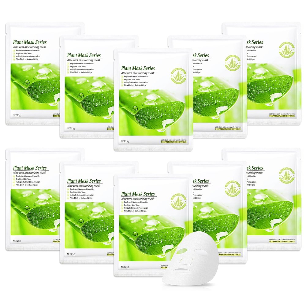 10 Pack Variety Facial Sheet Masks Skin Care Set, Hydrating Bulk Sheet Face Masks Skincare Gifts Set for Women Men, Long Lasting Moisturizing Face Mask Skincare for All Skin TypeB3)