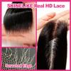 NIKISS 2x6 Skinlike Real HD Lace Closure, Straight Virgin Human Hair Natural Color Pre-Plucked Single Knots 0.095mm Ultra-thin Invisible HD Lace 16 Inch view 4
