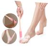 FOYTOKI 2pcs Silicone Toe Brush Shower Foot Scrubber Long Handle Toe Gap Cleaning Brush for Pedicure Foot Care view 3