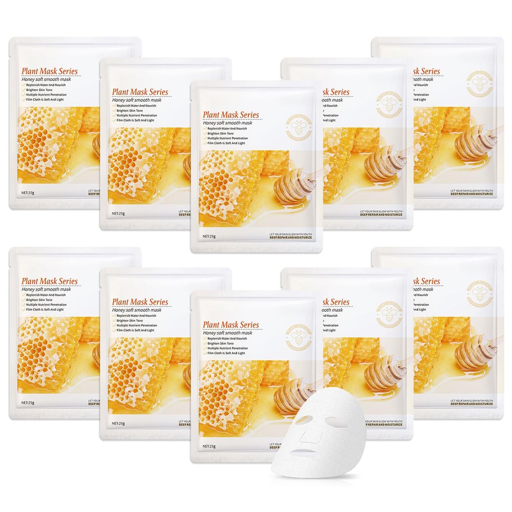 10 Pack Variety Facial Sheet Masks Skin Care Set, Hydrating Bulk Sheet Face Masks Skincare Gifts Set for Women Men, Long Lasting Moisturizing Face Mask Skincare for All Skin TypeB7)