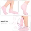 FOMIYES 1set Foot Care Socks Gloves Kit Exfoliating Moisturizing Gloves for Dry Cracked Skin Callus Remover Socks Hand Foot Treatment Pink view 3