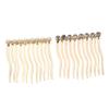 PLAFOPE 2pcs Alloy Women Hair Combs Rhinestone Pearl Hair Clips Styling Crowns for Women view 1