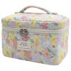 1pc Large Makeup Bag, Cute Cosmetic Bag for Women Girls, Floral Coquette Aesthetic Toiletry Bag, Travel Make Up Organizer Bag (Large Flower) view 1