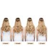Synthetic Invisible Wire With Clip In Hair Extensions Daily Use Hairpieces Long Brown Natural Wavy Fake Hair Piece view 4