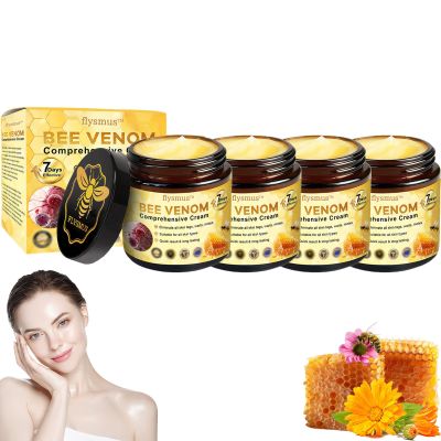 Bee Venom Comprehensive Cream, Professional Bee Venom Skin Treatment Cream for Removing and Repair, Natural Serum Suitable for All Skin Types (4PC)