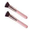 FOMIYES 2pcs Flat Foundation Brush Professional Powder Brush for Liquid Makeup Application Dense Bristles for Blending for Daily Use and Travel Makeup view 1