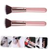 FOMIYES 2pcs Flat Foundation Brush Professional Powder Brush for Liquid Makeup Application Dense Bristles for Blending for Daily Use and Travel Makeup view 4