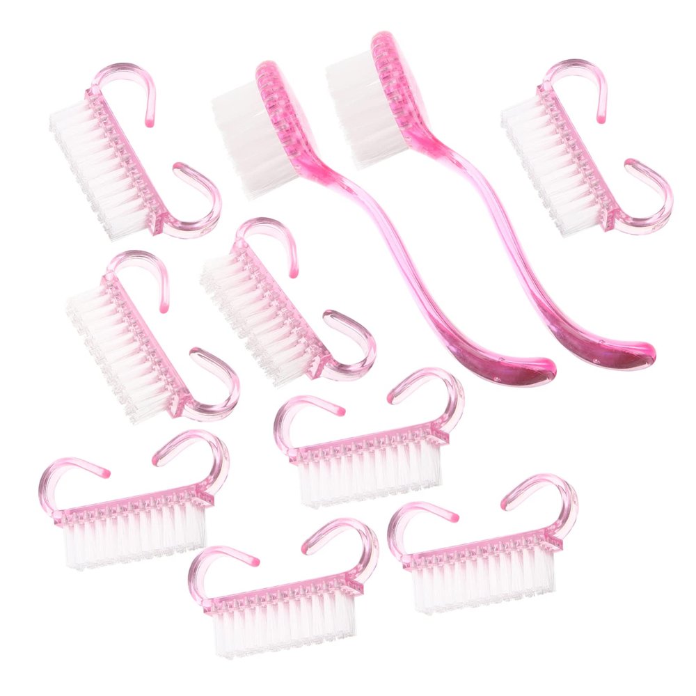 Gogogmee 1set Nail Dust Brush Cleaning Kit Includes Brushes and Random Color for Manicure and Pedicure Gentle Skin Easy to Use