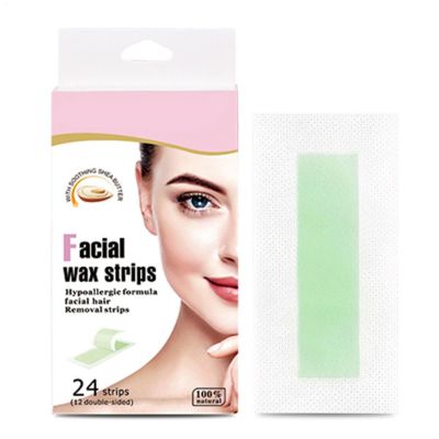 Face Wax Strips Hair Removal - Hypoellargenic Facial Wax Strips, At-Home Hair Remover | Suitable For All Skin Types, Quick And Effective Hair Removal, Ideal For Upper Lip, Chin, And Face