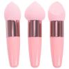 3 Piece Pink Makeup Sponge Pens with Mushroom Head for Travel view 1