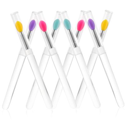VINTORKY Lip Stick Applicators Set 8pcs Silicone Eyeshadow Cosmetics Lipstick Brush Makeup Beauty Tools