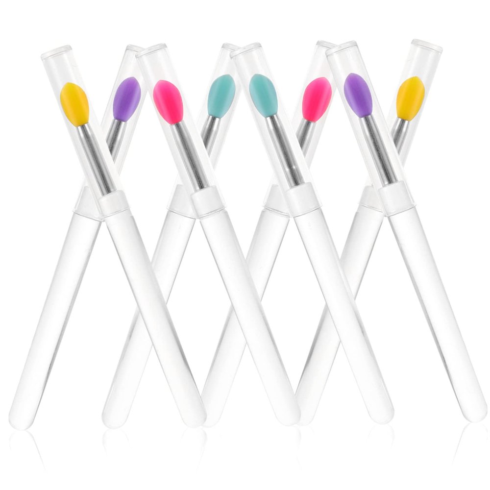 VINTORKY Lip Stick Applicators Set 8pcs Silicone Eyeshadow Cosmetics Lipstick Brush Makeup Beauty Tools