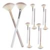 Beatifufu 10pcs Fan Makeup Brush Highlighter Applicator Versatile for Powder and Fruit Acid Portable Design for Travel for Facials Go Touch-ups view 1