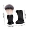 Beatifufu 1set Beard Shaving Brush with Stand Soft Bristles for Gentle Grooming Stylish Design Essential Men Shaving Accessory for Beard Maintenance view 2
