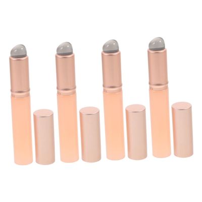 Beatifufu 4pcs Lip Brush Cover Portable Lipstick Applicator Lip Gloss Tool for Women Soft Plastic Makeup Brushes for Eye Shadow and Contouring Applications