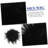 NOLITOY Synthetic Hair Wig Hairpiece Male Wig Piece Bald Replacement Hair Stylish Design view 3