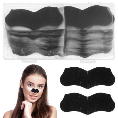 Gjinxi 70 Count Blackhead Pore Strips, Blackhead Removal Pore Strips, Bamboo Charcoal Face Strips, Deep Cleansing Charcoal Strips, Black Head Nose Strips, Black Head Remover for All Skin Types