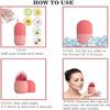 ABC Ice Face Roller Massager,Ice Cube Roller for Face, Eyes and Neck Naturally Conditioning and Skin Care,Reusable Massage Silicone Ice Mold (Pink) Pack of 1 view 3