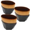 3pcs Makeup Liquid Brushes - Flat Blush Cosmetic Brushes for Makeup Application (Black) view 2