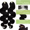 GoGobraids 100% Human Hair Body Wave Knotless Pre-Separated Crochet Hair feather crochet human hair extensions for Women Natural Color 18 Inch 60g view 2