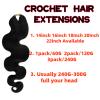 GoGobraids 100% Human Hair Body Wave Knotless Pre-Separated Crochet Hair feather crochet human hair extensions for Women Natural Color 18 Inch 60g view 3