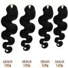 GoGobraids 100% Human Hair Body Wave Knotless Pre-Separated Crochet Hair feather crochet human hair extensions for Women Natural Color 18 Inch 60g view 4