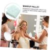 WOONEKY 100pcs Hand Makeup Disposable Makeup Plates Mixing Pallets for Foundation Concealer Eye Shadow Lipstick Random Style view 3
