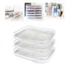 3 Pack of Zippered Transparent Cases: Versatile Waterproof Storage for Snacks, clear hard shell zipper case,toy storage bagszipper bags for organizingreusable storage bags (3PCS-M) view 1