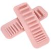 2pcs Silicone Cosmetic Brush Drying Rack - WallMounted Makeup & Toothbrush Organizer, SpaceSaving Storage Solution for Brushes & Toothbrushes, Nude Pink view 1