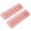2pcs Silicone Cosmetic Brush Drying Rack - WallMounted Makeup & Toothbrush Organizer, SpaceSaving Storage Solution for Brushes & Toothbrushes, Nude Pink view 2