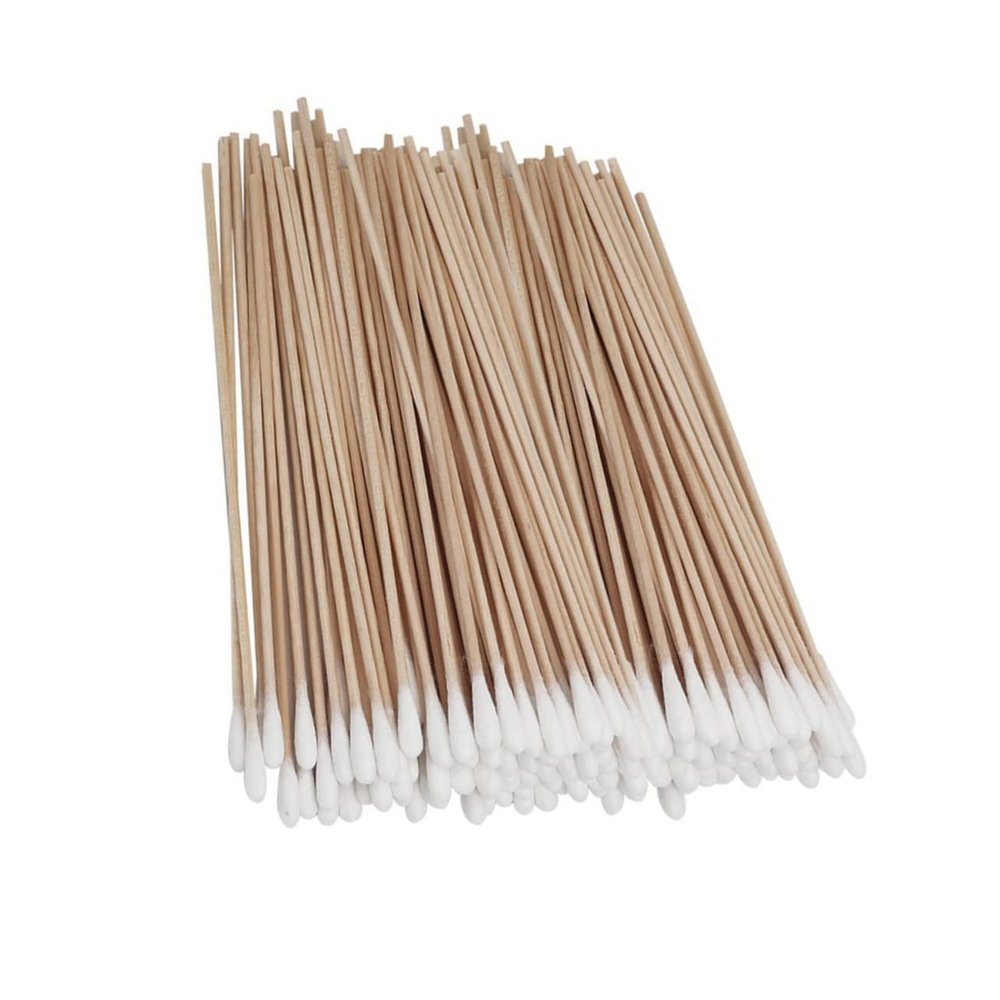 HONMEET 15cm Long Cotton Swab Stick Large Cotton Swabs Wooden Handle 500pcs Boxed for Home and Store