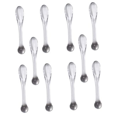 Beatifufu 10pcs Makeup Spatulas Transparent Face Cream Scoops for Easy Application of Cosmetic Creams and Masks Material Smooth Finish Tool