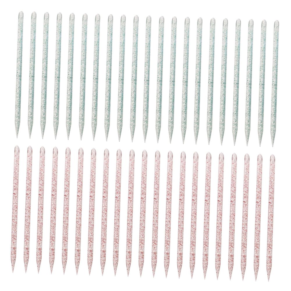 Gogogmee 200pcs Manicure Cuticle Tool Kit Dual-headed Pusher Nail Art Dotting Pen Abs Material Travel Manicure Accessory