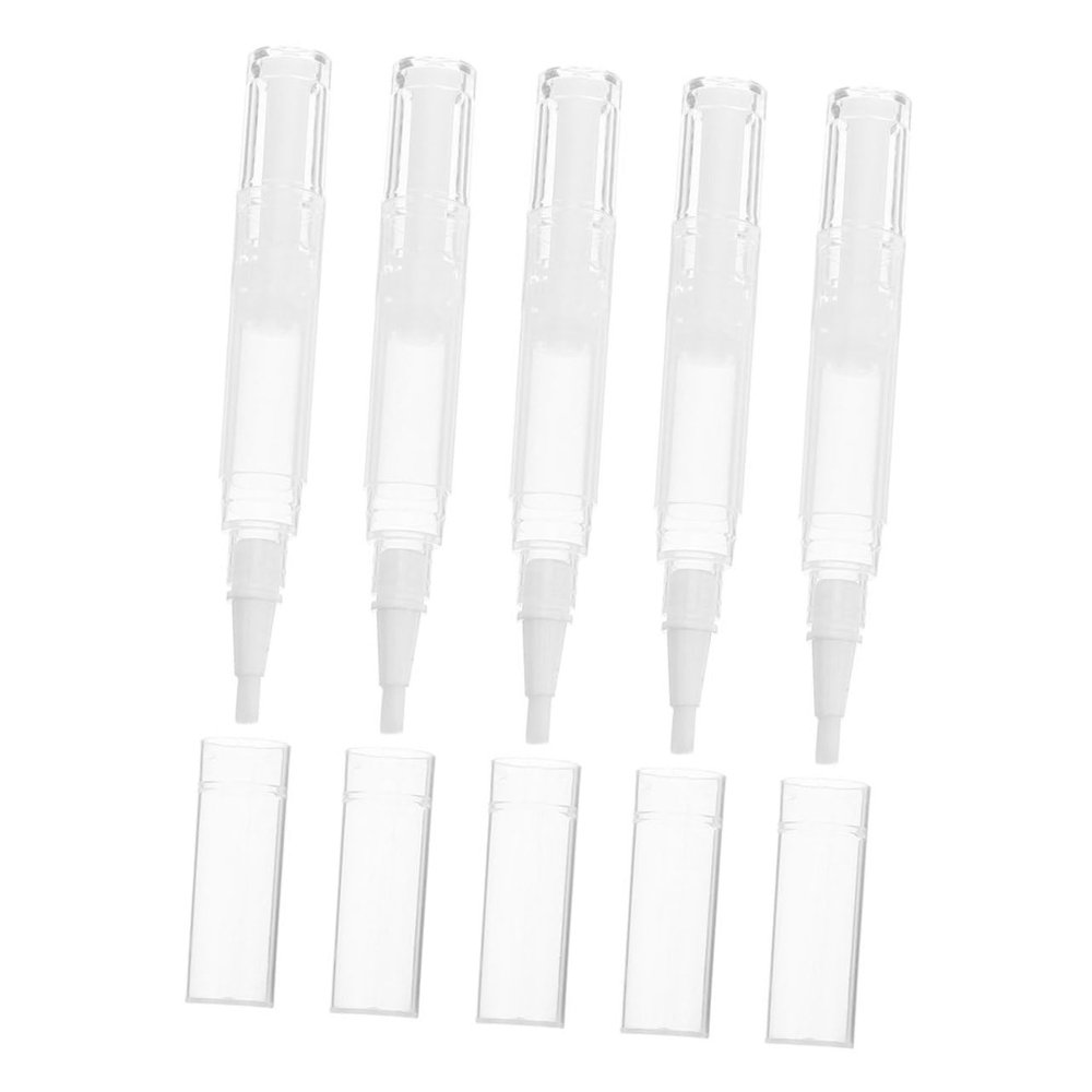 Anneome 5pcs Refillable Twist Pens for Nail Oil Makeup and Foundation Applicator Twist Pens for Travel Versatile Lip Gloss and Serum Dispensing Tools
